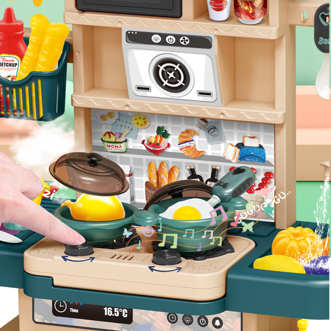 Kids Kitchen Playset with Sound, Light & Smoke - Image 4